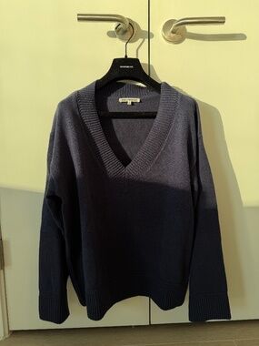 Blue V-Neck Reformation Sweater